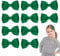 Sibba 10 Pieces Ribbon Hair Bows Alligator Clips Barrettes Ponytail Holder Cheerleading Hairpin Children's Day Styling Accessories for Women Toddler Baby Girl (Green)