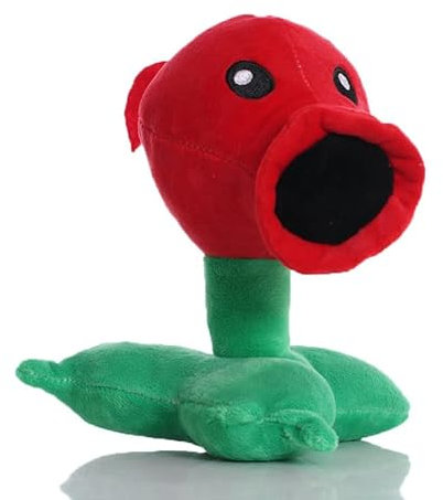 Aolivia Pvz plush-come with 50pcs stickers, Pvz stuffed doll, Cute plants pvz soft toys (fire peashooter)