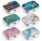 Pillendose 2 Fach Medizin Pillendose, tragbare Pillendose für Tasche oder Geldbörse Pillendose Dekorativer Metall-Medizin-Vitamin-Organizer Einzigartiges Geschenk (Set-6-style2, 6 Pieces)