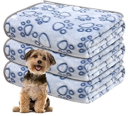 Gorgelly 1 Pack 3 Hundedecke, Weiche Haustierdecke Waschbar, Kuscheldecke Flauschig für Kleine Mittlere Hunde Katzen, Sofaschoner für Hunde, Hundedecke für Unterwegs, 60x50 cm