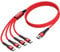 SIQIWO Cable USB Tipo C 1.2M, Cargador USB C Carga Rápida QC 3.0 Sincronización de Datos Nylon Cable con 4 USB C Puerto, para iPhone 15 Pro, Samsung Galaxy S24 S23 Ultra, LG, Xiaomi, Huawei, Sony, PS5