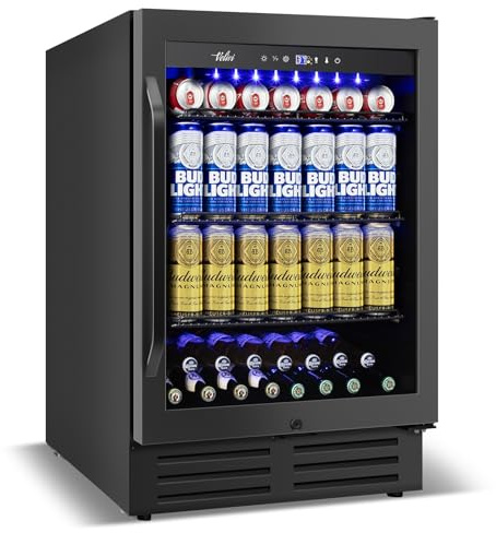 Velivi 24'' Beverage Refrigerator Under Counter Built-In and Drink Fridge
