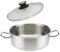 SKK großer Gastro Bratentopf Ø 28 cm - 18/10 Edelstahl Induktions-Topf - Profi Schmortopf & Glasdeckel mit Edelstahlrand