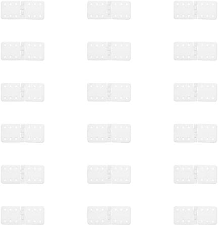 YINETTECH 30PCS RC Flugzeug Scharniere 24x12mm Rechteck Faltbare Kunststoff Pinned Scharniere für DIY RC Flugzeug Modell Teile Ersatz Weiß