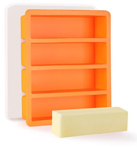 Moule à beurre en silicone avec couvercles, OHOLA antiadhésif pour beurre de taille standard, idéal pour le beurre, le chocolat, les barres énergétiques et les gâteaux faits maison (1 pièce, couleur