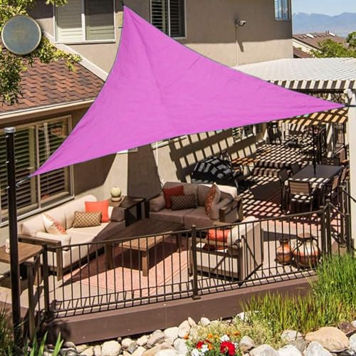 Sonnensegel, wasserabweisend, dreieckig, UV-Schutz, Sonnenschutz, Markise, Garten, Strand, Terrasse, Überdachung, 2 x 2 x 2 m, Rosa