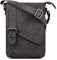 ROYALZ 'Louisiana' Leder Umhängetasche Klein für Männer Herren Ledertasche Mini Seitentasche Vintage Look Tasche zum Umhängen, Farbe:Navy Grau