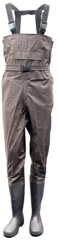 Wansiman Trampolieri Impermeabili,Trampolieri Da Pesca Impermeabili,Waders Pesca,Salopette da Pesca,Waders pesca petto,Con Stivali,Traspirante,Tracolla Regolabile,Per Lavori Acquatici