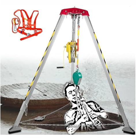 Rettungsstativ 1200lbs 1800lbs 2600lbs Winde Rettungsstativ Für Herkömmliche Beengte Räume, Teleskopbeine Sicherheitsausrüstung Absturzsicherungsset Für Abwasserbrunnen/ Kabelgraben/ Keller ( Size : 1