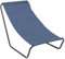 Harbour Housewares Folding Sun Lounger - Navy - Pack of 1 - Canvas Outdoor Lawn Sunlounger Chair Lightweight Portable Chair for Garden, Beach, Picnic, Fishing