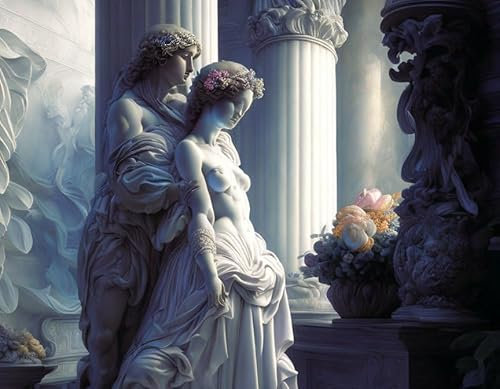 SERENDIPITP Leinwand-Poster, Wandkunst, ohne Rahmen, 58 x 90 cm, Amor und Psyche