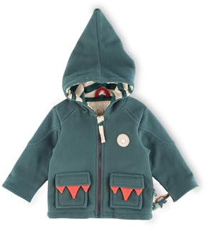 Sigikid Baby-Jungen Fleecejacke aus Polarfleece mit Baumwollfutter Giacca in Pile, Verde Oceano, 62 Bimbo