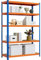 Yaheetech Estantería Metálica de Almacenaje Estantería Galvanizada de 5 Niveles para Garaje Trastero 180x120x45cm Naranja/Azul