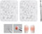 YPYMOD 200 Stück Nail Art Schwamm mit Metallgreifer, Sponge Nagel Pinsel, Nageldesign Zubehör Schwammpinsel, um eine Vielzahl von Gradient Nail Art Patterns zu Erstellen(Weiß?