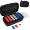 EVA PU Micro SD Card Case with 60PCS Individual Plastic TF Card Holder for 60 MicroSD MicroSDHC MicroSDXC Cards,Water-Resistant Anti-Shock TF MSD Card Carrying Organizer with Handle & Label