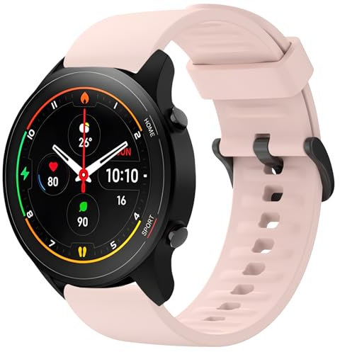 YLK Cinturino per Xiaomi Mi Watch/Xiaomi Watch S1/ Watch S1 Active/Watch S3/ Watch 2 per Uomo e Donna, 22mm Cinturino in Silicone per Xiaomi Mi Watch Color Sport (Rosa)