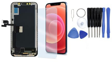 h24z iPhone X-Bildschirmaustausch – 5,8-Zoll-LCD-Display mit Touch-Digitalisierer mit Reparaturwerkzeugsatz und Displayschutz aus gehärtetem Glas