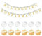 Qaziuy Konfirmation Girlande & 24 Stück Tortendeko, Fisch Cake Topper, Alles Gute zur Konfirmation Banner, Gold, Grün