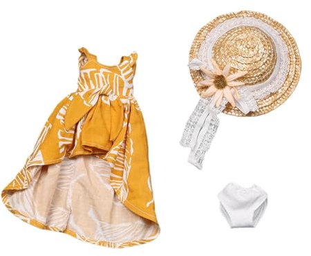 Amagogo 3 Stücke 1/6 Barbie-Kleiderset, Mode- & Accessoires-Set für Barbie-Puppen mit Kleid, Hut, Unterwäsche für 30 cm Große Actionfiguren