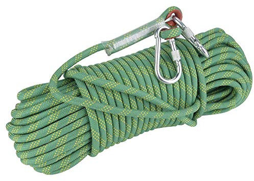 30M 12mm Diamètre Corde Escape Corde Statique Escalade Survie Corde de Sécurité pour Activités de Plein Air (Vert)