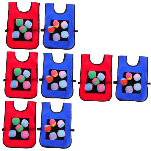BESPORTBLE 48 Teiliges Sticky Ball Vest aus Hochwertigem und Selbstklebende Ballweste mit Westen und Weichen Bällen Fördert Motorik Spielspaß für Geburtstagsfeiern Zufällige Farbe