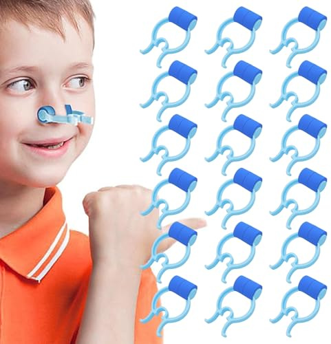 Pince Nez,18pcs Pince Nez Pinces À Saignement,Pinces Nez Hémostatiques en Plastique avec Mousse Rembourrée,Clips Nasaux en Mousse Plastique,Clip Nez Portable,pour Natation