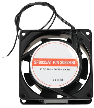 OTOTEC Ventilador de Refrigeración para Ordenador SF8025AT 2082HSL 80x80x25mm 220-240V 0.1A para Refrigeración de Cajas de Ordenador