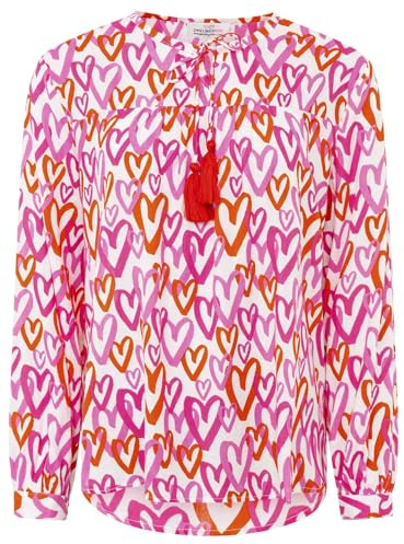 Zwillingsherz Damen Bluse Shirt Freizeit Tunika Modell Be Mine Langarm, lässiger Schnitt, hochwertig verarbeitet, ideal für Freizeit & Büro Gr. XL