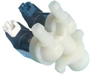 Double Solenoid Inlet Valve, Compatible with Meiling | Drum washing machine one inlet two outlet valve replacement