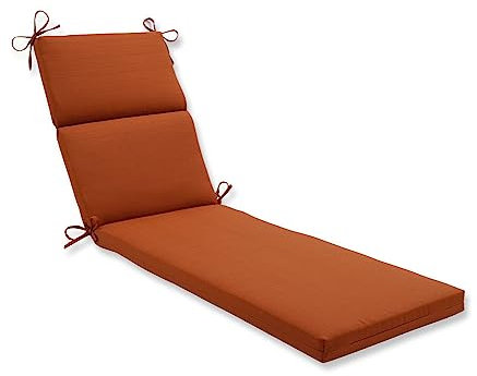 Pillow Perfect Carmody Liegekissen für drinnen und draußen, Cinnabar Burnt Orange, 72.5 in. L X 21 in. W X 3 in. D