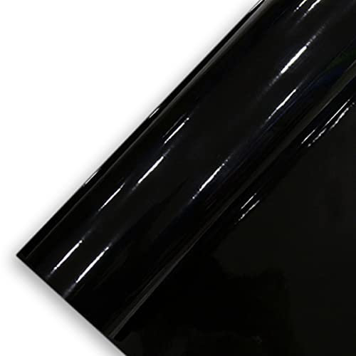 Könighaus (4,65€/m2) Schwarz Glanz Autofolie 1400 x 152 cm blasenfrei mit Anleitung