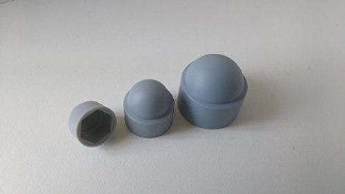 100 Stück Sechskant Schutzkappe M8 - Schlüsselweite 13mm, Farbe grau - Abdeckkappe