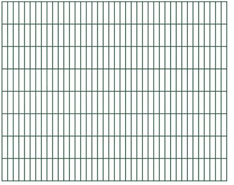 Alberts 642860 Doppelstabmattenzaun | verschiedene Längen und Höhen | Stahl roh, verzinkt, grün kunststoffbeschichtet | Höhe 160 cm