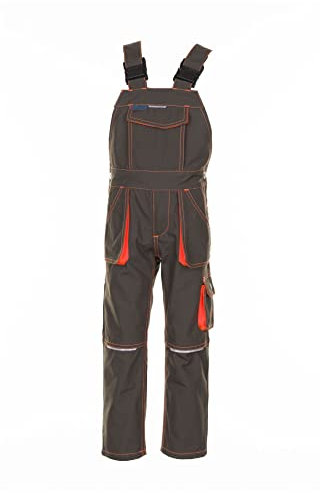 Planam Junior Kinder Latzhose Oliv orange Modell 6122 Größe 98-104