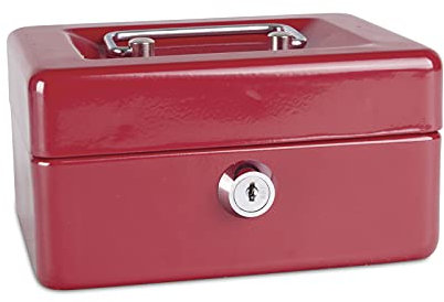 DONAU 5231001PL-04 Geldkassette, klein, 152 x 80 x 115 mm, rot