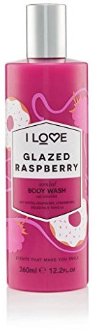 I Love Signature Glazed Raspberry Scented Body Wash, Rich & Creamy Foam, Contains Natural Fruit Extracts, Includes Pro Vitamin B5 For Moisturised & Silky Smooth Skin 350ml