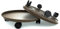 Lot de 2 Soucoupe Pot Fleur roulettes - Support à roulettes pour Pot De Fleurs Rond pour Pot de Fleurs Rond (Marron, 33 cm,Lot de 2)