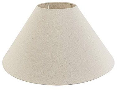 Qazqa Modern Lampenschirm - Rond Extra Schuin Velours - Beige, supports-e27, diameter 50 centimeter