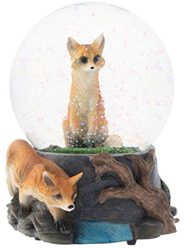 Elanze Designs Clever Fox Friends Schneekugel mit Musik, 100 mm