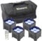 BeamZ BBP94 Uplight LED Par Strahler, 4er Set mit Tasche, 4 x 10 Watt, Akku Bühnenbeleuchtung 4er Set für DJ Pult, Bühnenlicht, DMX-LAN, Partylicht Musikgesteuert, Bühnenequipment, Fernbedienung