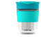 SoleCup. Travel Mug Loose Tea Infuser - Detachable Tea Strainer with Spillproof Lid - BPA-Free Reusable Glass Travel Coffee Cup with Silicone Band (Blue)