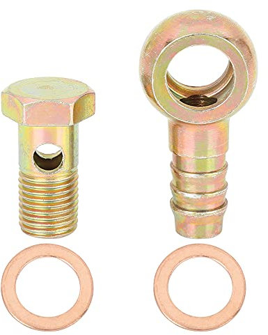 X AUTOHAUX 14 mm Banjo Innendurchmesser Schlauch Barb Bolt Fittings Banjo Washer Kit für Auto Motorrad