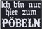 Heavy Metal Aufnäher Ich bin nur hier zum Pöbeln Biker Patch zum annähen/aufbügeln | Aufbügler/Bügelbilder Rocker Applikation für Jacke/Weste/Jeans | 80x55mm