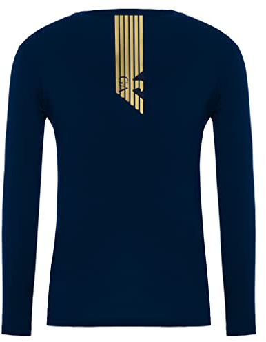 Emporio Armani Herren-T-Shirt 111653 6A512, Langarm-T-Shirt, Rundhalsausschnitt, dunkelblau, Medium