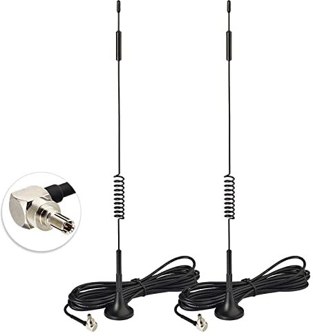 Bingfu 4G LTE Antenne 7 dBi Magnetfuß CRC9 Stecker Antenne mit 3m Verlängerungskabel 2-Stcük kompatibel mit Telekom Vodafone O2 Huawei 4G LTE-Router Gateway Modem Hotspot Mobilfunk Router Gateway