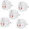 GETRAVE Pack of 5 UK to US Plug Adaptor Type G to Type A and B UK to American, Canada, Australia, Jamaica, Barbados, Mexico, Thailand, China, Japan, Asia Rotatable 2 Pin flat Travel Adapter - White