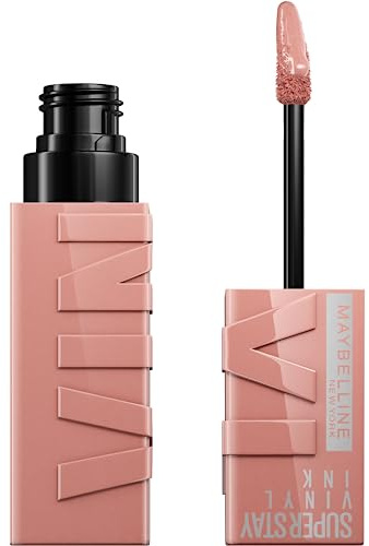 Maybelline Super Stay Vinyl Ink Longwear No-Budge Liquid Lipcolor Makeup, Highly Pigmented Color and Instant Shine, Captivated, Pink Lipstick, 0.14 fl oz, 1 Count