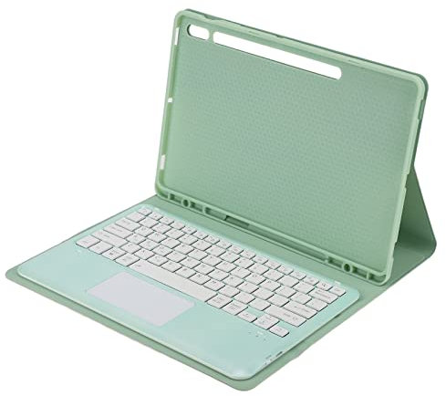 Funda para Tableta con Teclado para Tab S8, Teclado Bluetooth Inalámbrico de 12,4 Pulgadas con Portalápices, Funda de PU de ángulo Ajustable, Funda para Teclado de Tableta(con Panel táctil)