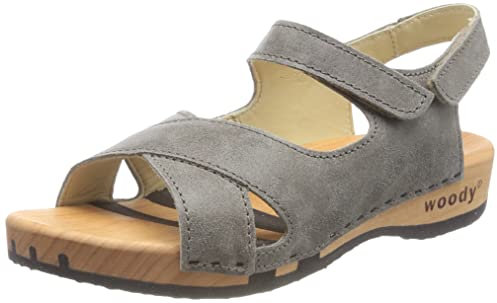 woody Damen Gloria Holzschuh, Sand, 36 EU