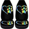 chaqlin Lovely Paw Autositzbezüge-Set, für Damen und Herren, niedlicher Auto-Vordersitzschutz, Fahrzeug-Sitzbezüge, Hundepfoten-Liebe, Autozubehör, komplettes Set, 2 Stück